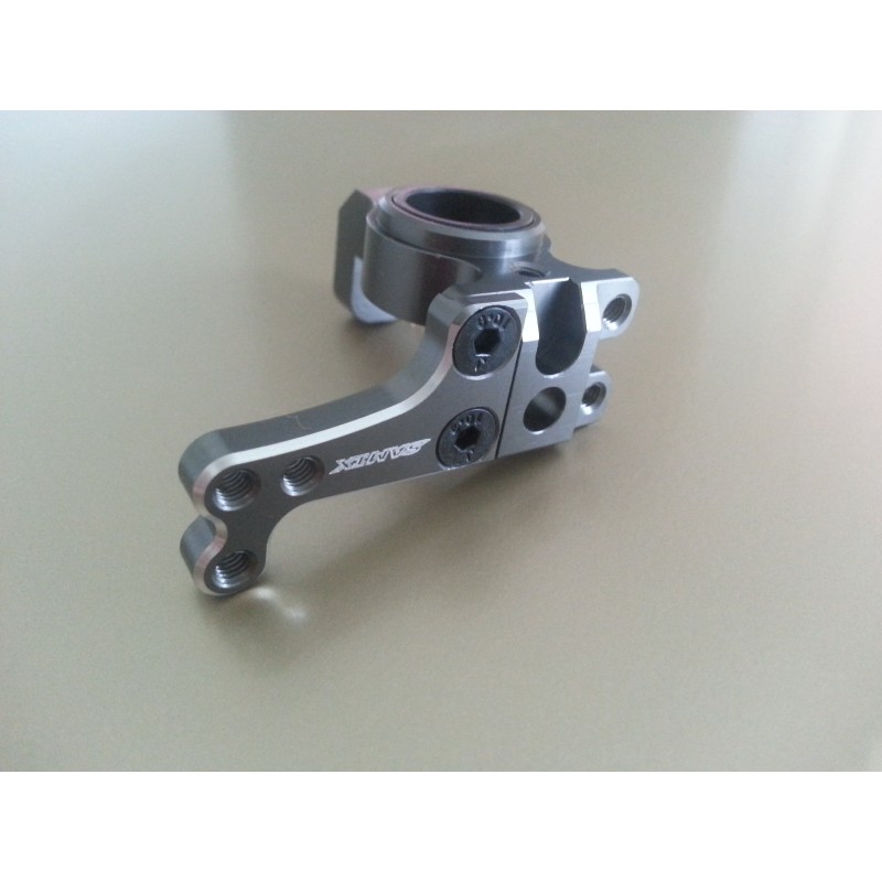 Details about  / GDS Large Angle Front Knockle Arm Steering Arm  Axial SCX10 II BLACK//SILVER//RED