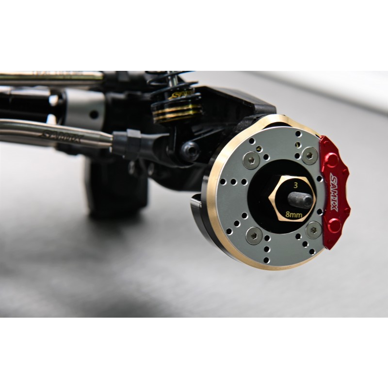 Samix SCX10 III/Capra 8mm Brass Hex & Scale Brake Rotor Combo Set