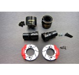 (SCX2-4464C3) SCX10-2 brass rear lockout & rear brake adapter & scale brake rotor & caliper set