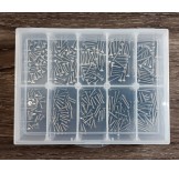 (SS-2007) 350pcs Stainless Steel M2 screw set (with box) 35pcs for each size