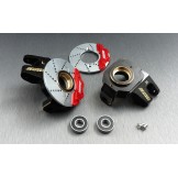 (SCX6-4412BK-FS) SCX-6 brass heavy knuckle full set (with scale brake rotor & caliper set)